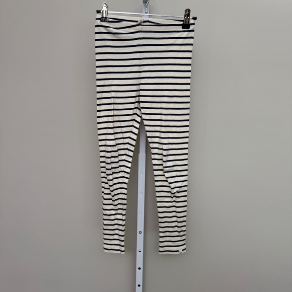 Mini Malisma Black and White Striped Leggings Classic Nautical Style kids size 8 - Picture 1 of 4